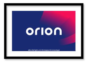 Orion, Abstract technology science alphabet lowercase font. digital space typography vector illustration design