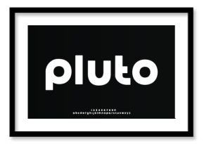 Pluto, a modern minimalist clean alphabet font. lowercase bold typography vector illustration design