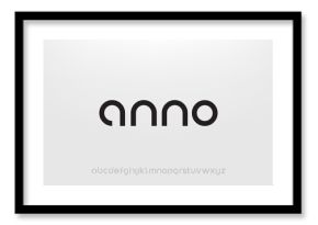 anno, Abstract technology science alphabet lowercase font. digital space typography vector illustration design