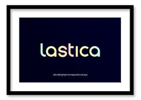 Lastica, a modern alphabet lowercase font. minimalist typography vector illustration design