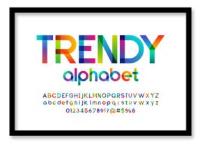 Colorful stylized modern alphabet design