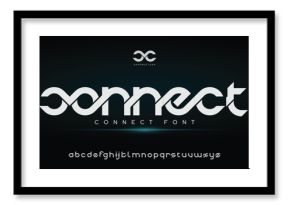 Abstract elegant modern alphabet with urban style template