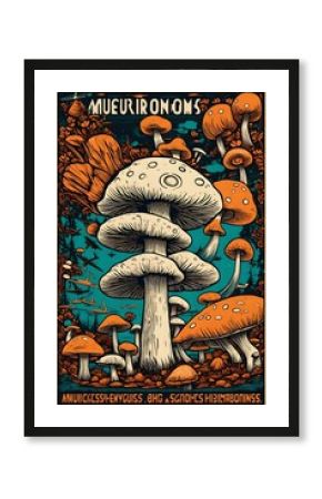 a vintage retro psychedelic concert gig band music poster 