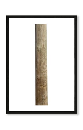 old wooden post isolated on white