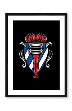 background of barber pole represent the profession of barbershop modern vintage concept Generate AI