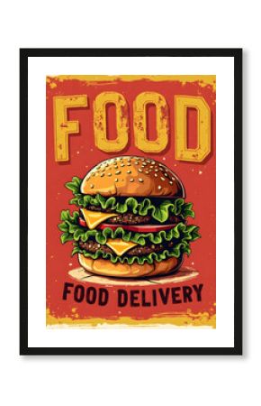 Delicious Burger Food Delivery Poster