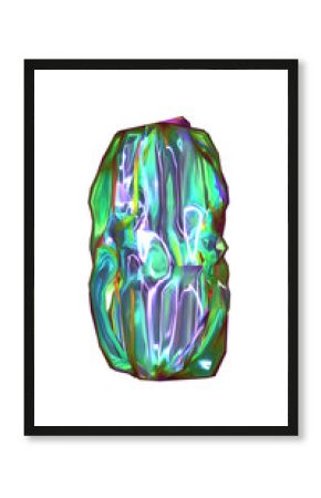 Iridescent photo render for modern poster art