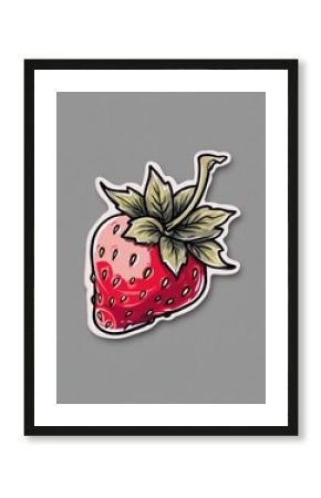 Detailed illustration of a strawberry