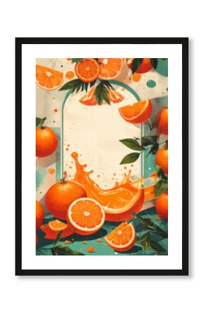 오렌지 주스 레트로 포스터 Retro Orange Juice Poster