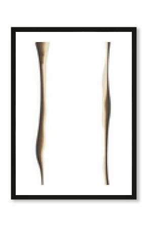 Burnt paper edge isolated on white background, a unique and textured element for adding a touch of vintage charm