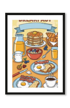 Vintage Breakfast Poster.