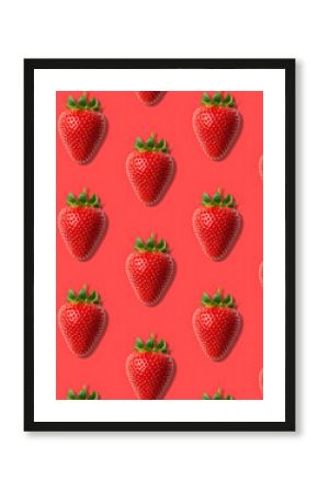 Fresh strawberry pattern background