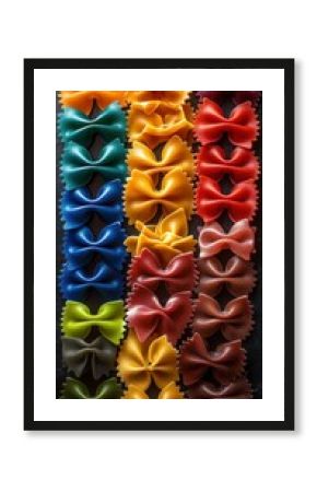 Colorful Bowtie Pasta Display