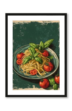 1950s Italian Pasta Restaurant Poster Collection - Retro Wall Art for Dining Spaces