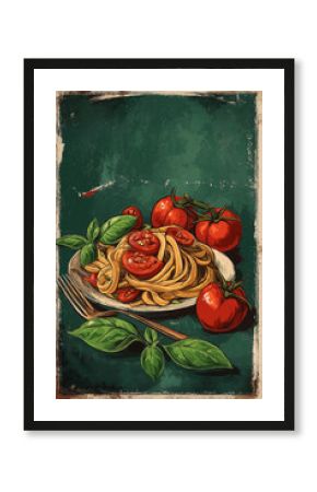 1950s Italian Pasta Restaurant Poster Collection - Retro Wall Art for Dining Spaces