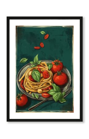 1950s Italian Pasta Restaurant Poster Collection - Retro Wall Art for Dining Spaces