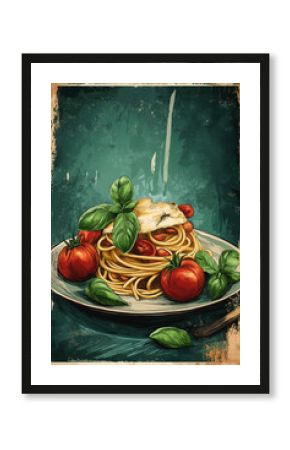 1950s Italian Pasta Restaurant Poster Collection - Retro Wall Art for Dining Spaces