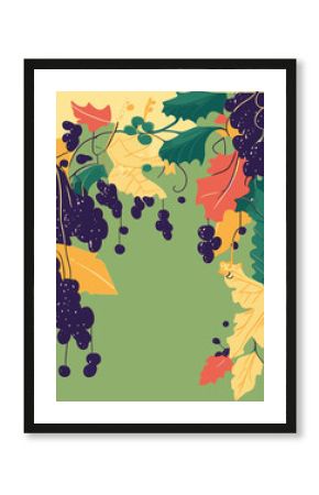1. Celebrate the autumn wine festival with this set of backgrounds featuring grapevine frames and colorful psychedelic art, perfect for creating posters and cards. 2. Get creative with this collection
