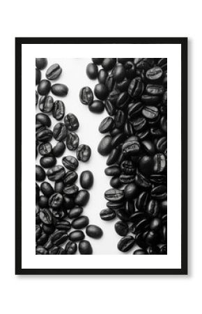 Elegant black and white coffee poster with graph elements