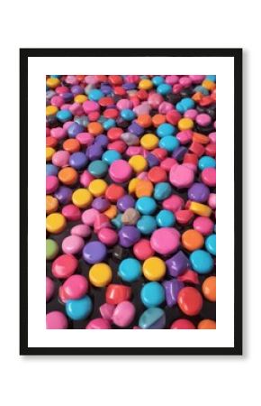 Candy-colored shapes, thick black lines  playful pop art aesthetic,  retro,  art,  lines