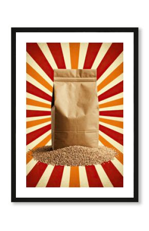 Vintage Poster Art — Quinoa Packaging in Retro Style