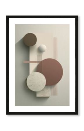 Sophisticated geometric poster for a calm, stylish interio