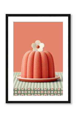 A vintage-style red poster for a bakery, featuring classic typography and a retro design. This nostalgic and inviting image is perfect for cafe branding, restaurant menus, or any project that seeks