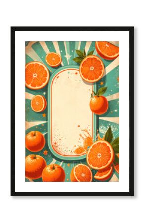 오렌지 주스 레트로 포스터 Retro Orange Juice Poster