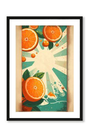 오렌지 주스 레트로 포스터 Retro Orange Juice Poster