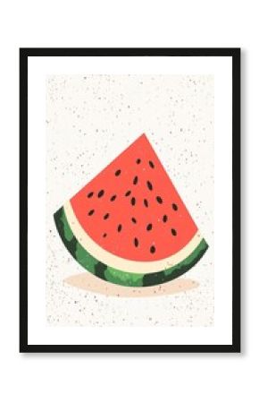 Watermelon Slice Art Print - Vibrant Summer Fruit Design