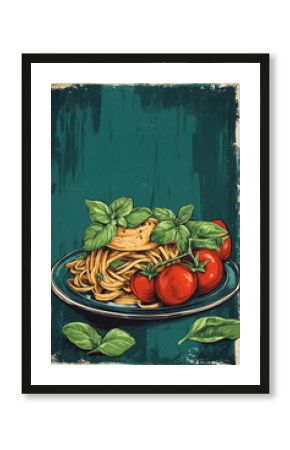 1950s Italian Pasta Restaurant Poster Collection - Retro Wall Art for Dining Spaces