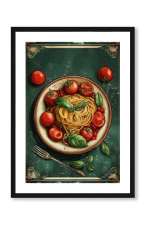 1950s Italian Pasta Restaurant Poster Collection - Retro Wall Art for Dining Spaces