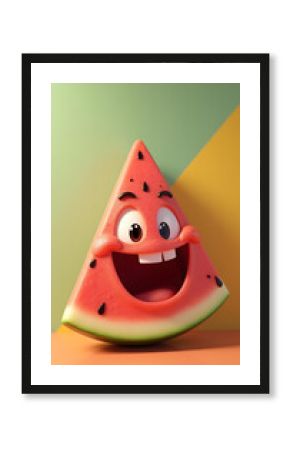 watermelon slice isolated on white background