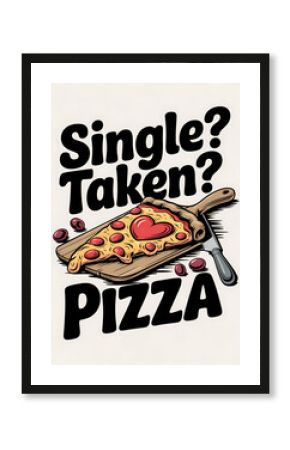 Slice of pizza with a heart on it. Design t-shirt. Vector. Illustration. Graphics. Design. T-shirt