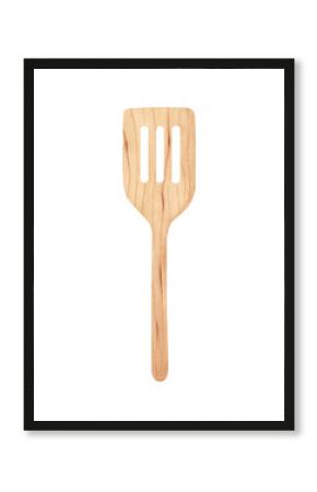 Wooden kitchen spatula isolated on white background. Watercolor illustration. Art for design, textiles, menu, poster