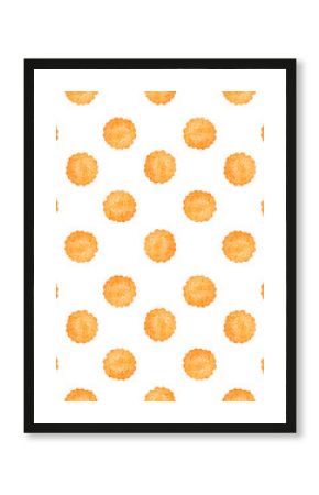 Hand drawn watercolor cookie seamless pattern. Christmass and New Year symbol, decorative element. Scrapbook, poster, label, banner, post card.