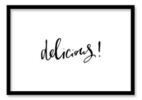 Delicious handwritten text vector