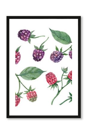 Hand drawn watercolor illustration. Botanical clipart with berries. Greenery. Floral Design elements. Perfect for wedding invitations, cards, prints, posters, packing