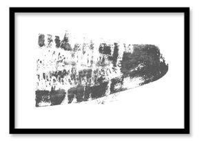 Monochrome hand-drawn print of squash slice with detailed natural texture. Black ink vegetable stamp with visible pulp, skin patterns. Eco friendly design, food prints, botanical art, vegan visuals