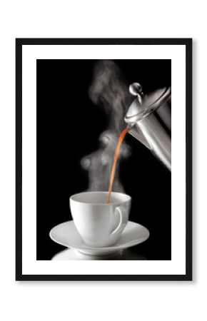 pouring coffee