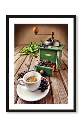 Expresso with coffee grinder