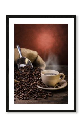 boiling black coffee