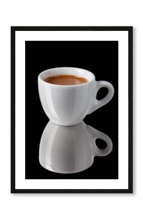 simple cup of freshly made double espresso