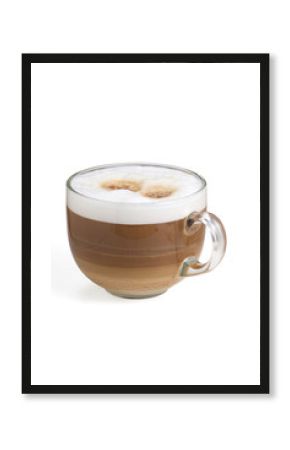 cappuccino cup with milk foam