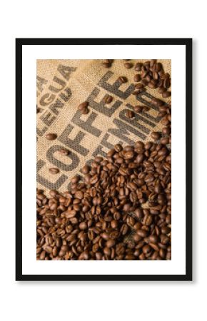 Fresh Brown coffee caffeine bean background