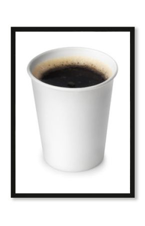 Coffee in take away cup isolated on white with clipping path