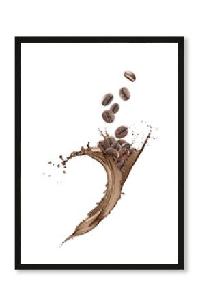wave coffee splashing