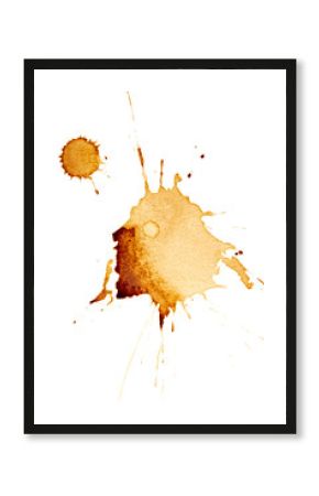 Coffee stains isolated on white background