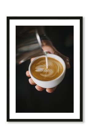 coffee latte art in coffee shop