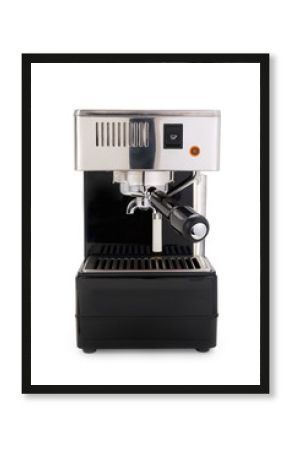 Espresso machine with clipping path isolated on white background